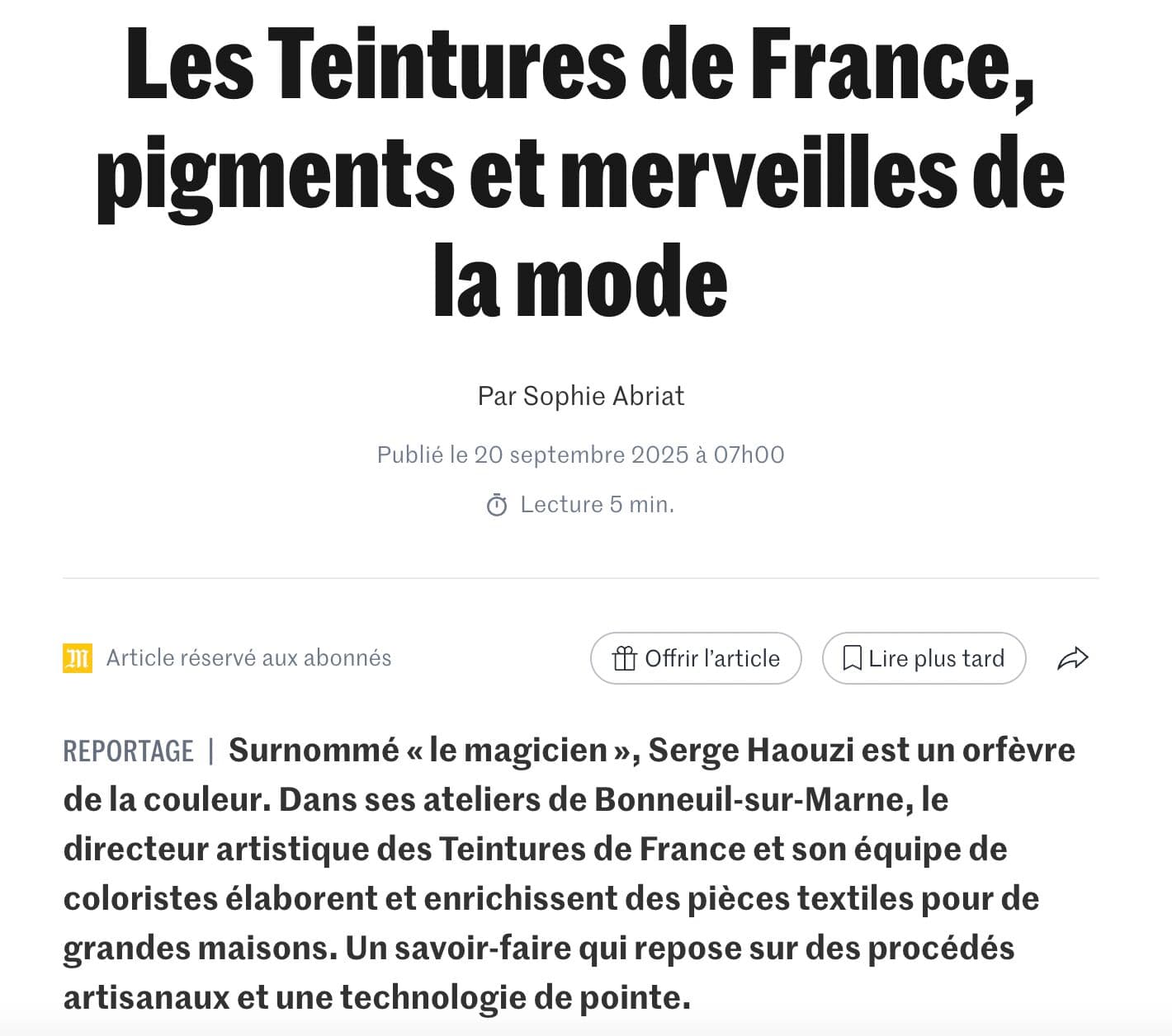 Article Le Monde